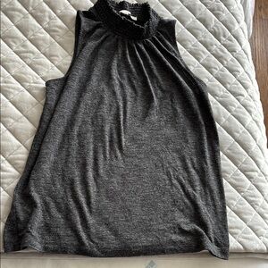 💐 LOFT Sleeveless mock neck Gray Tank top XXSP